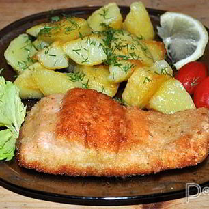 Рецепт Шницеля из семги, лосося, форели