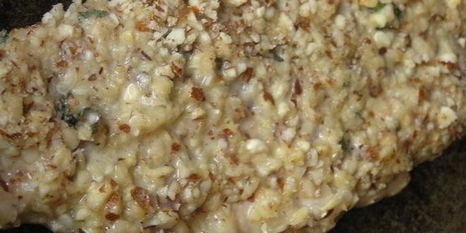 Рецепт шницеля с мятой, миндалем и кедровыми орешками