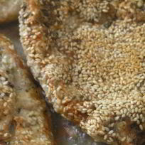 Рецепт Шницеля в мятной панировке с кунжутом