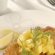 Рецепт Свиного шницеля с яблочным соусом