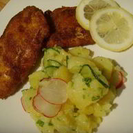 Рецепт Венского шницеля с картофельным салатом