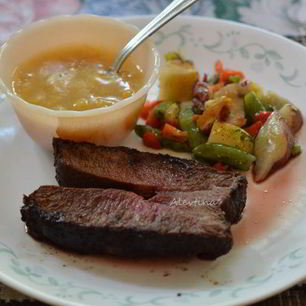 Рецепт Флета айрон стейк в кофейно-пряной посыпке