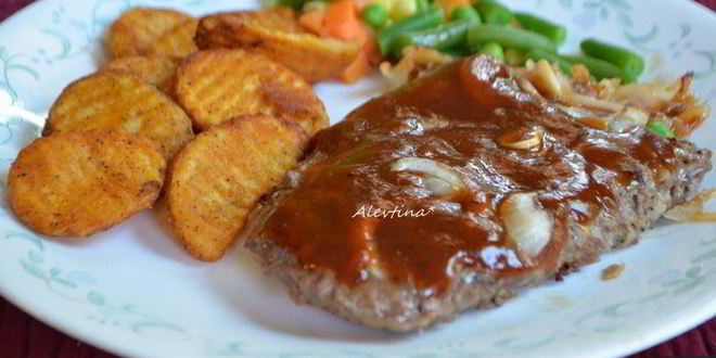 Рецепт говяжьих стейков на сковороде