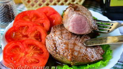 Рецепт Стейка из говядины на сковороде