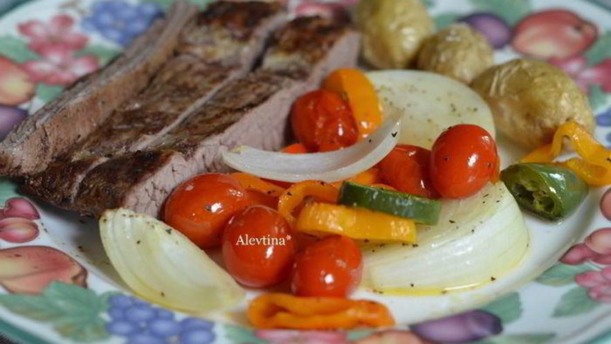 Рецепт стейка с томатной сальсой