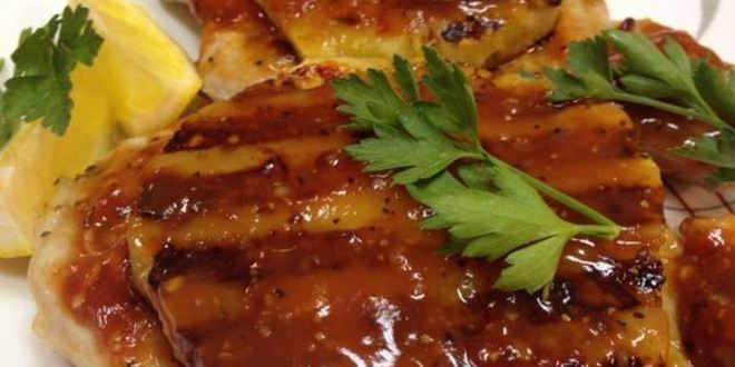 Рецепт свиного стейка-гриля с ананасом