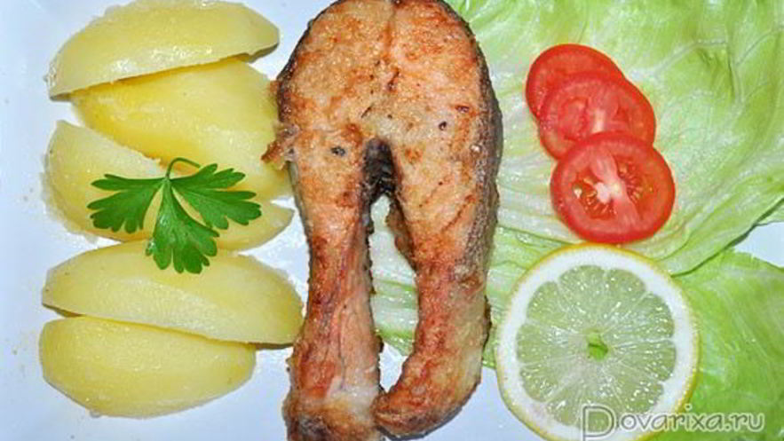 Рецепт жареных стейков семги