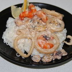 Рецепт Стеклянной лапши с морепродуктами