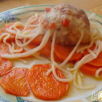 Рецепт Осьминожек из тефтелек и спагетти