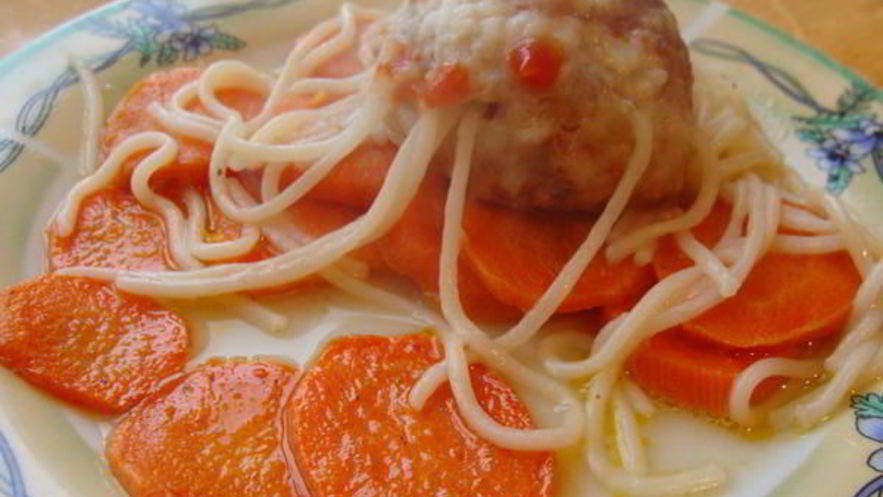 Рецепт осьминожек из тефтелек и спагетти