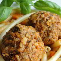 Рецепт Пасты в соусе Балканы и тефтели Ежики