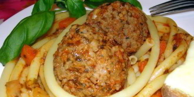 Рецепт пасты в соусе балканы и тефтели ежики