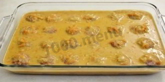 Рецепт тефтелей в сливочном соусе в духовке