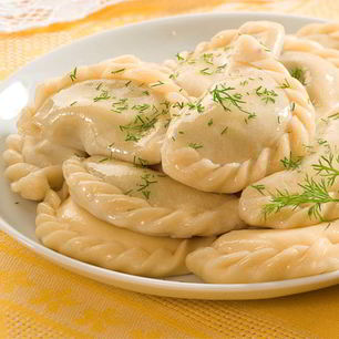 Рецепт Вареников с картофелем и зеленью