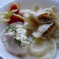 Рецепт Вкусных вареников с гречкой и овощами