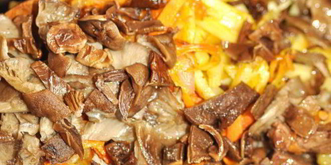 Рецепт жаркого из говядины с грибами