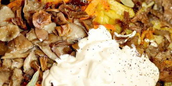 Рецепт жаркого из говядины с грибами