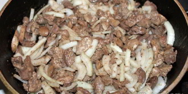 Рецепт жаркого из куриных потрошков