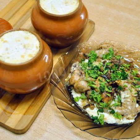 Рецепт Жаркого из курицы с грибами