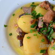 Рецепт Жаркого по-домашнему с мясом и грибами