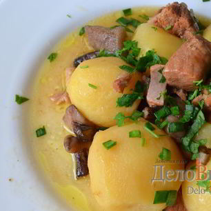 Рецепт Жаркого по-домашнему с мясом и грибами