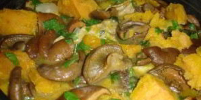 Рецепт жаркого с курицей и грибами