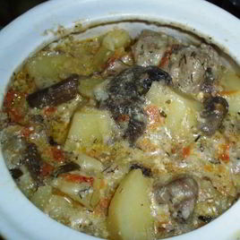 Рецепт Жаркого с мясом и грибами