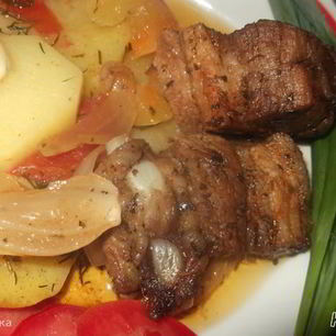 Рецепт Жаркого с овощным рагу