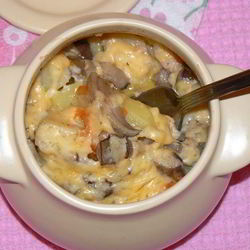 Рецепт Жаркого с сердечками в сливочном соусе