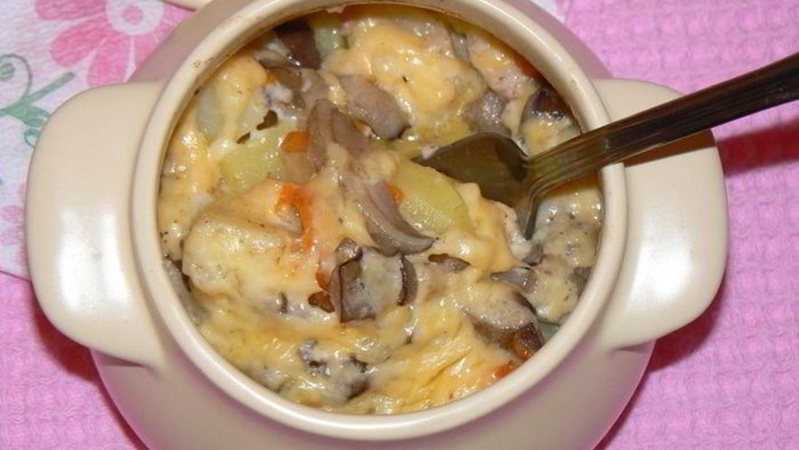 Рецепт жаркого с сердечками в сливочном соусе