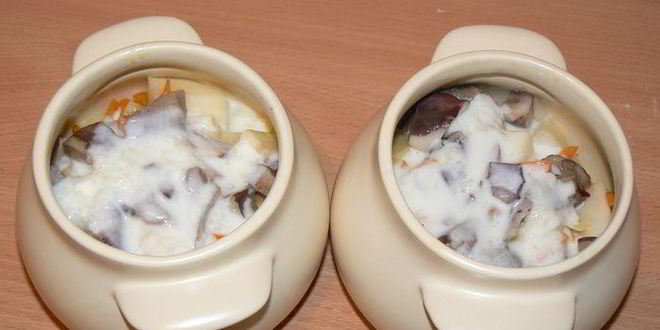 Рецепт жаркого с сердечками в сливочном соусе