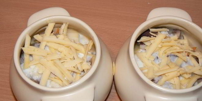 Рецепт жаркого с сердечками в сливочном соусе