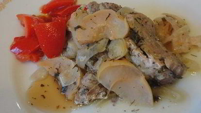 Рецепт Жаркого с яблоками