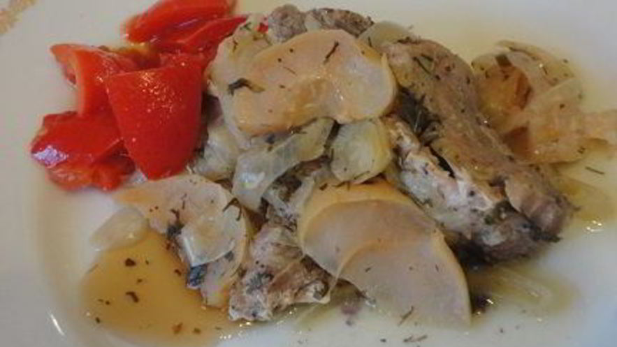 Рецепт жаркого с яблоками