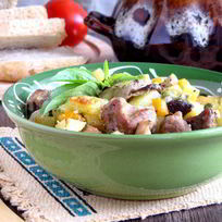 Рецепт Жаркого в горшочках с белыми грибами и свининой