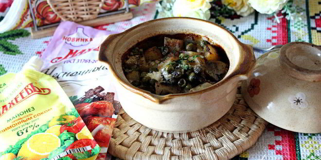 Рецепт жаркого в горшочках