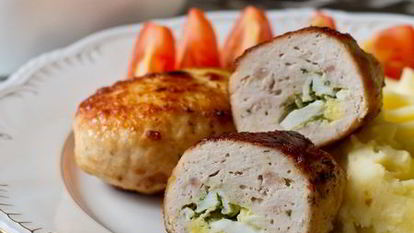 Рецепт Куриных зраз с яйцом