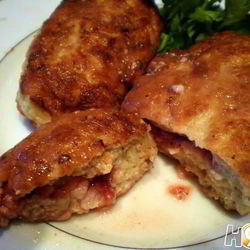 Рецепт Мясных зраз с клубникой и сыром фета