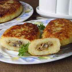 Рецепт Зраз картофельных с грибами