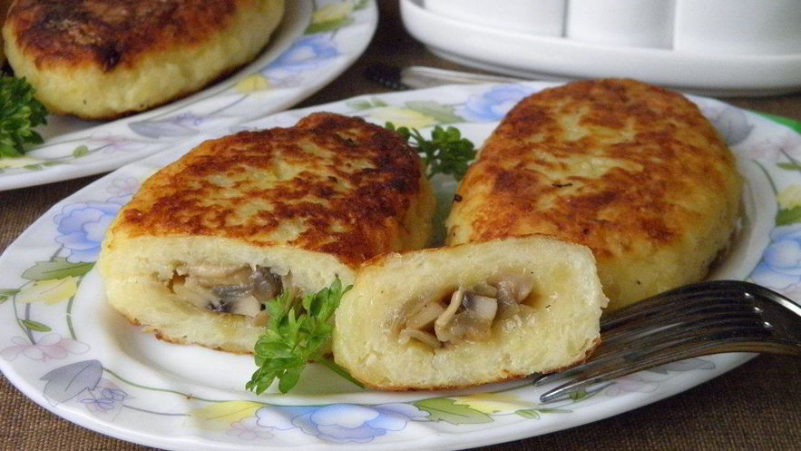 Рецепт зраз картофельных с грибами