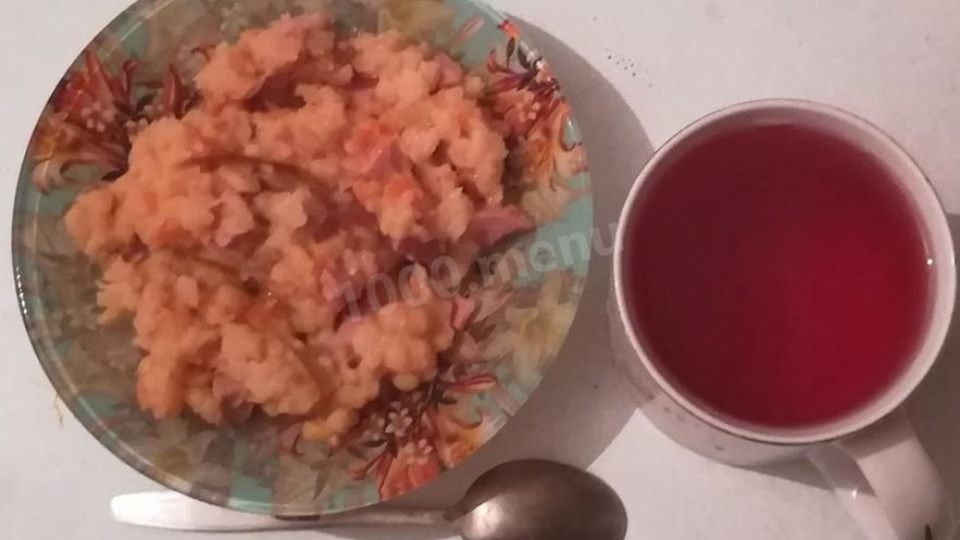 Рецепт гороховой каши с колбасой