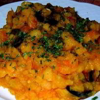 Гороховая каша с мясом в мультиварке