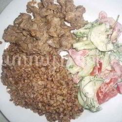 Рецепт Бефстроганова и гречневая каша