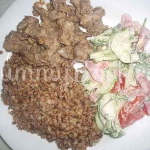 Рецепт Бефстроганова и гречневая каша