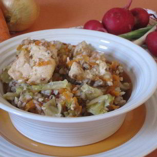 Рецепт Гречки с курицей и капустой