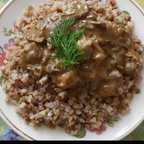 Гречка с мясом и грибами
