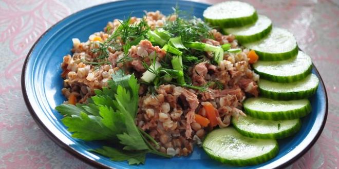 Рецепт гречки с тушенкой ветчиной в мультиварке