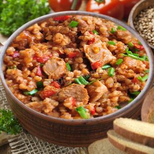 Рецепт Гречки в горшочках с овощами