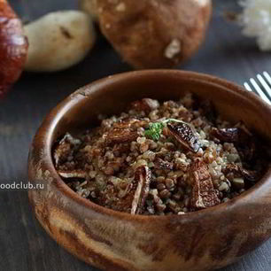 Рецепт Гречневой каши с белыми грибами