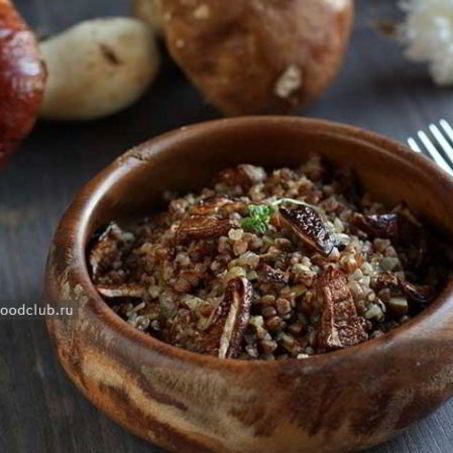 Рецепт Гречневой каши с белыми грибами